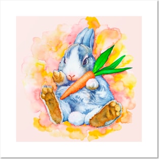 The watercolor Rabbit Posters and Art